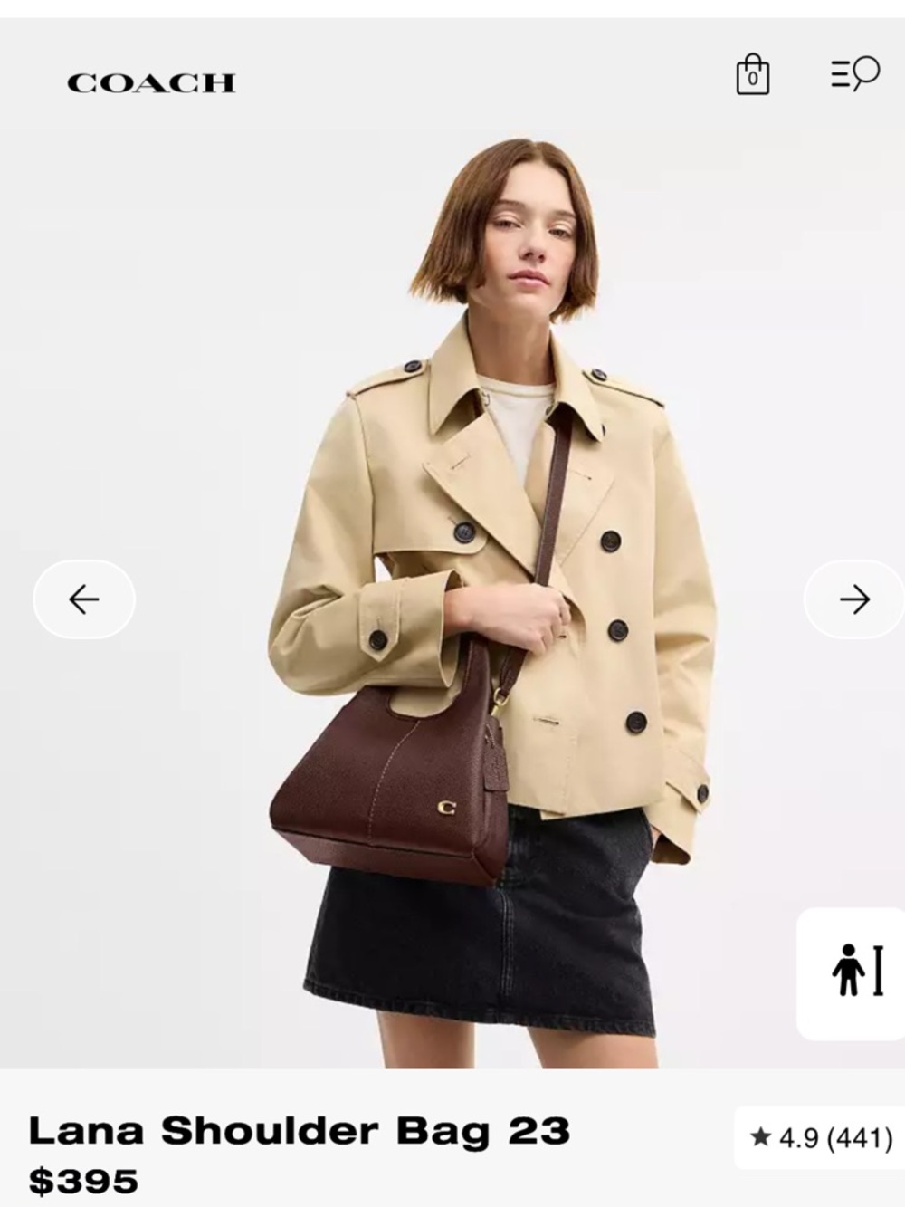 Brass/Maple Lana Coach Handbag - Picture 11 of 13